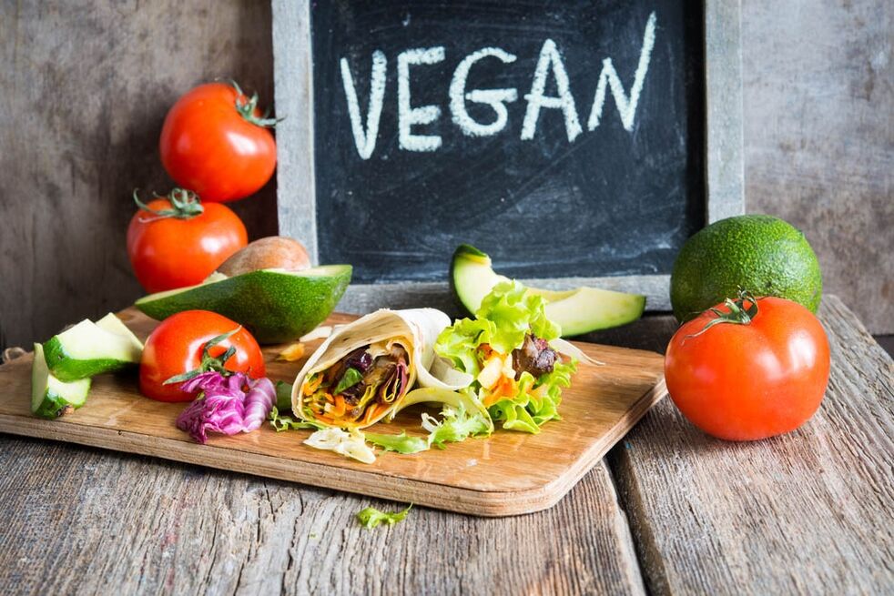 Diätetische Ernährung nach Dukan-Prinzipien für Veganer.