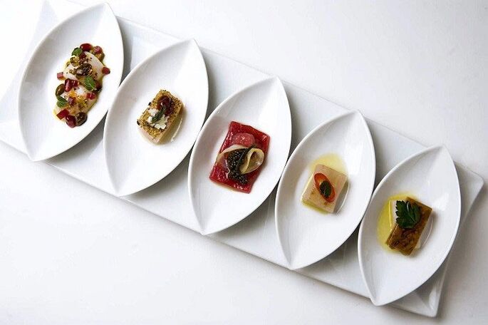 kleine Portionen japanischer Diätgerichte